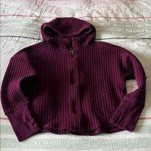 GAP Deep plum Purple Quilted Hoodie
